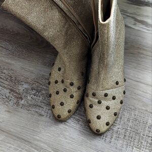 Gold glitter boots